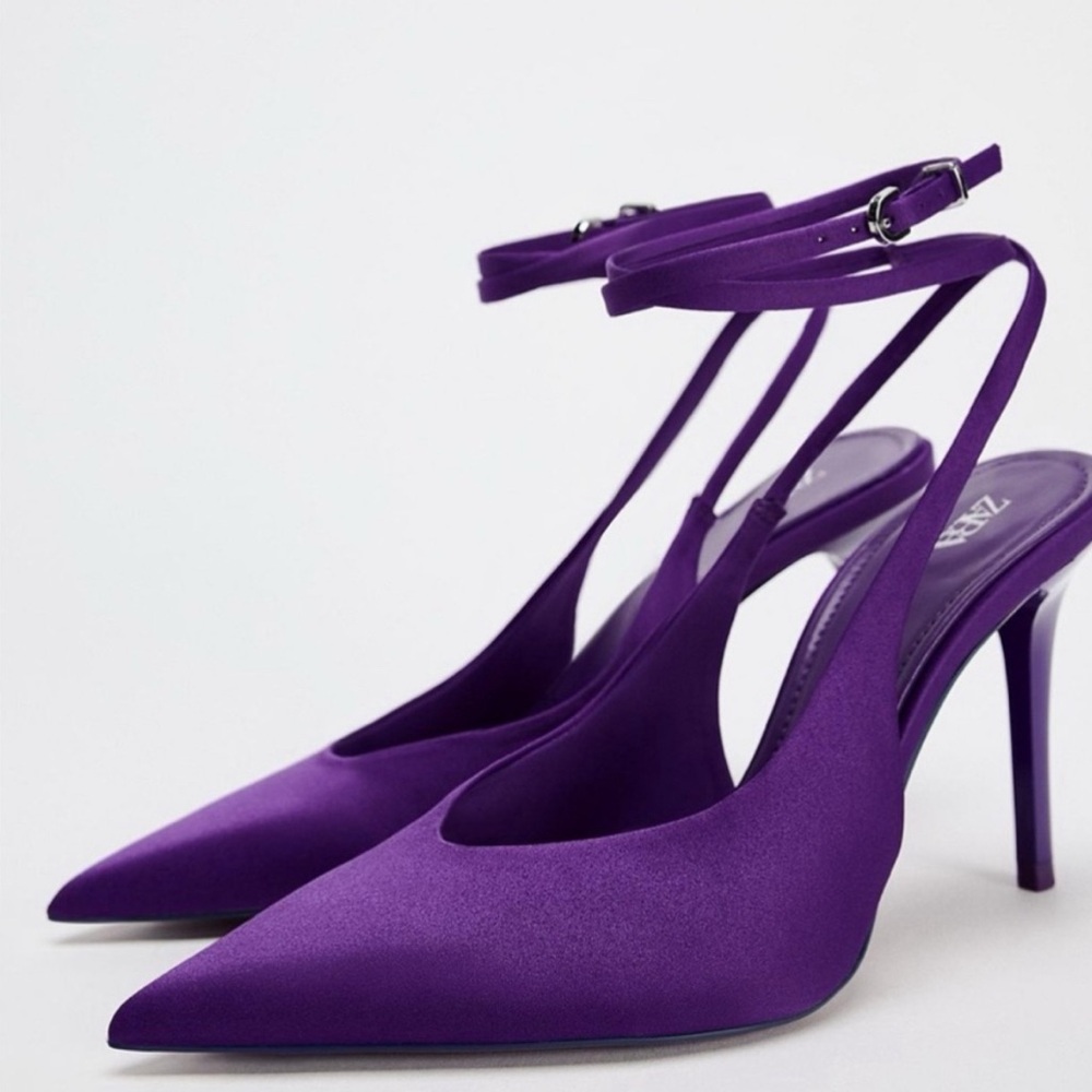 Zara Purple Strappy High Heel